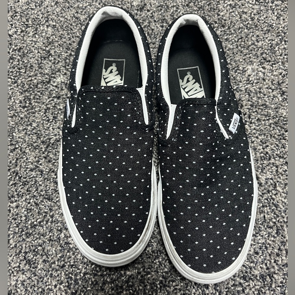 Polka dot black Vans women’s size 7.5